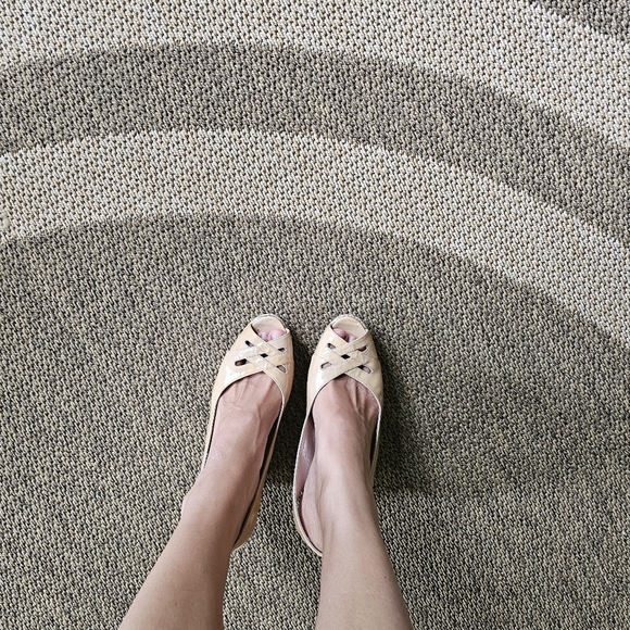 Stuart Weitzman Patent Leather Slingback Woven Wedge Platform Wedges - Picture 13 of 16